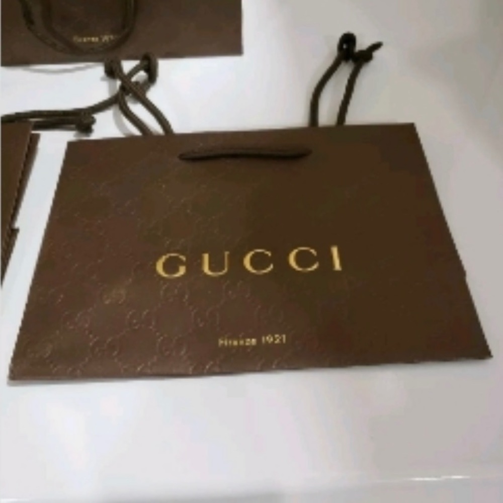 Gucci Brown Small Paper Gift/Shopping Bag